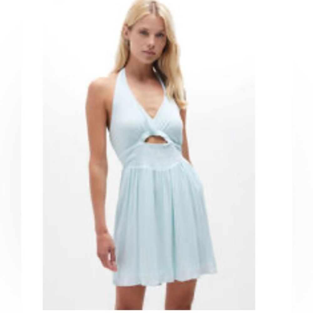 Light Blue Halter Sundress
